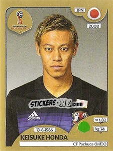 Sticker Keisuke Honda - FIFA World Cup Russia 2018. Gold edition - Panini