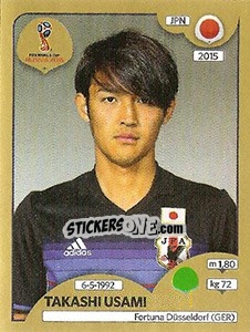 Sticker Takashi Usami - FIFA World Cup Russia 2018. Gold edition n. 667 - Panini