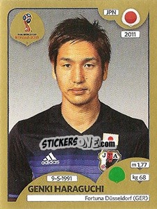 Sticker Genki Haraguchi - FIFA World Cup Russia 2018. Gold edition n. 668 - Panini