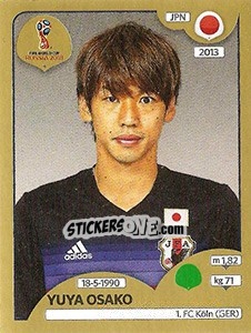 Sticker Yuya Ōsako - FIFA World Cup Russia 2018. Gold edition n. 671 - Panini