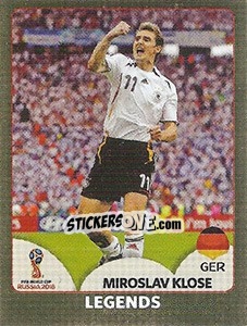 Sticker Miroslav Klose - FIFA World Cup Russia 2018. Gold edition n. 681 - Panini