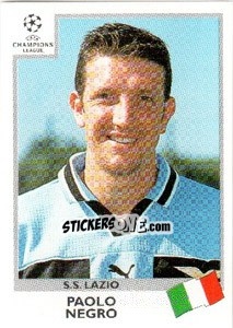 Sticker Paolo Negro - UEFA Champions League 1999-2000 n. 3 - Panini