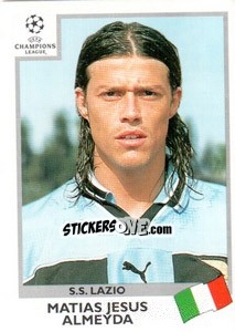 Sticker Matias Jesus Almeyda - UEFA Champions League 1999-2000 n. 9 - Panini