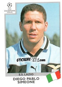 Sticker Diego Pablo Simeone - UEFA Champions League 1999-2000 n. 10 - Panini