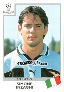 Sticker Simone Inzaghi - UEFA Champions League 1999-2000 n. 14 - Panini