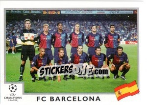 Cromo FC Barcelona team - UEFA Champions League 1999-2000 - Panini