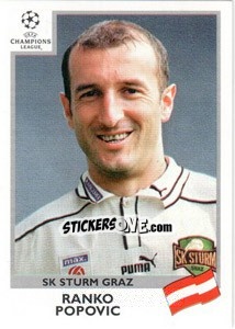 Sticker Ranko Popovic - UEFA Champions League 1999-2000 - Panini