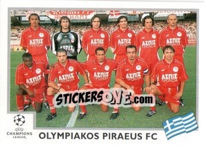 Cromo Olympiakos Piraeus FC team - UEFA Champions League 1999-2000 - Panini