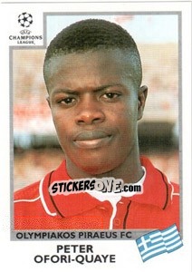 Cromo Peter Ofori-Quaye - UEFA Champions League 1999-2000 - Panini