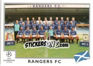 Sticker Rangers FC team - UEFA Champions League 1999-2000 - Panini