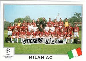 Figurina Milan AC team - UEFA Champions League 1999-2000 - Panini