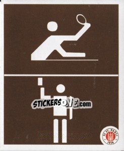 Figurina Piktogramm Abteilung Tischtennis & Schiedsrichter - St. Pauli 2010-2011 - Panini