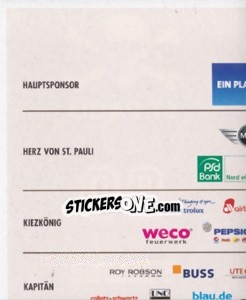 Sticker Sponsorenwand (Puzzle) - St. Pauli 2010-2011 n. 80 - Panini