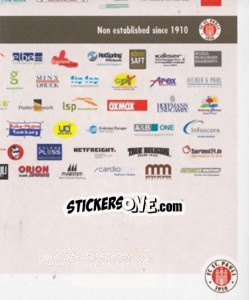 Sticker Sponsorenwand (Puzzle) - St. Pauli 2010-2011 n. 83 - Panini