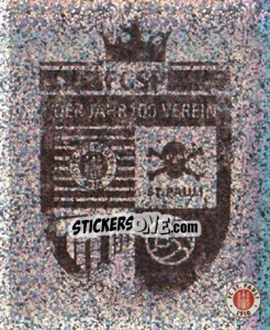 Sticker 100 Jahre St. Pauli Wappen (Glitzer) - St. Pauli 2010-2011 n. 92 - Panini