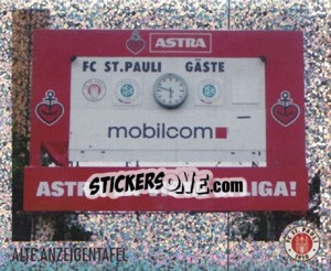 Sticker Alte Anzeigentafel (Glitzer) - St. Pauli 2010-2011 - Panini