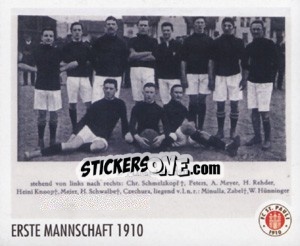 Figurina Erste Mannschaft 1910 - St. Pauli 2010-2011 - Panini