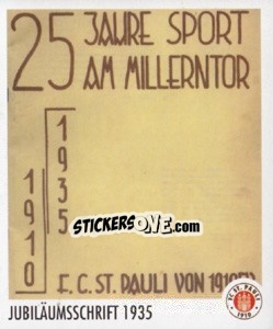 Sticker Jubiläumsschrift 1935 - St. Pauli 2010-2011 - Panini