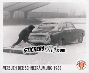 Sticker Versuch der Schneeräumung 1968