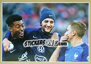 Sticker Adrien Rabiot en action - Team France 2018. Fiers d'être Bleus n. 40 - Panini