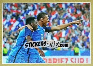 Sticker Ousmane Dembélé en action - Team France 2018. Fiers d'être Bleus - Panini