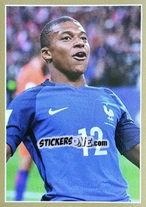 Sticker Kylian Mbappé en action - Team France 2018. Fiers d'être Bleus n. 53 - Panini