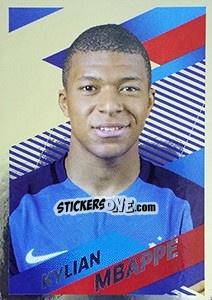 Sticker Kylian Mbappé Portrait - Team France 2018. Fiers d'être Bleus n. 54 - Panini