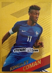 Sticker Kingsley Coman Portrait - Team France 2018. Fiers d'être Bleus n. 65bis - Panini