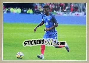 Sticker Kingsley Coman en action - Team France 2018. Fiers d'être Bleus n. 67 - Panini