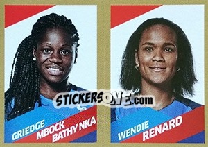 Sticker Griedge Mbock Bathy Nka / Wendie Renard - Team France 2018. Fiers d'être Bleus - Panini
