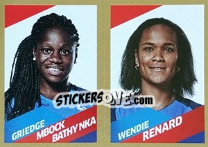Sticker Griedge Mbock Bathy Nka / Wendie Renard - Team France 2018. Fiers d'être Bleus n. 75 - Panini