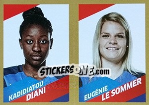 Sticker Kadidiatou Diani / Eugénie Le Sommer - Team France 2018. Fiers d'être Bleus n. 78 - Panini