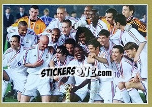 Sticker Célébration Confédération 2001 - Team France 2018. Fiers d'être Bleus - Panini