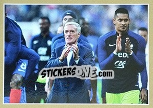 Sticker Congratulations - Deschamps - Team France 2018. Fiers d'être Bleus n. 93 - Panini