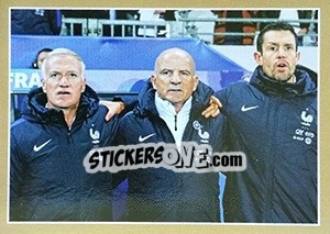 Sticker Didier Deschamps et ses adjoints - Team France 2018. Fiers d'être Bleus - Panini