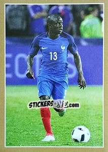 Cromo N'Golo Kanté en action - Team France 2018. Fiers d'être Bleus - Panini