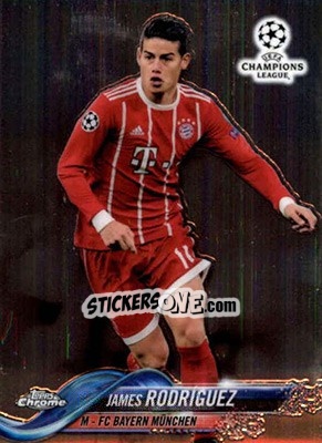 Sticker James Rodríguez - UEFA Champions League Chrome 2017-2018 n. 2 - Topps
