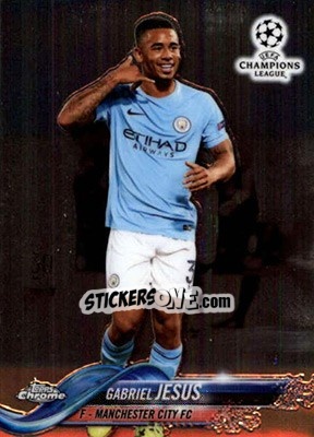 Figurina Gabriel Jesus - UEFA Champions League Chrome 2017-2018 - Topps