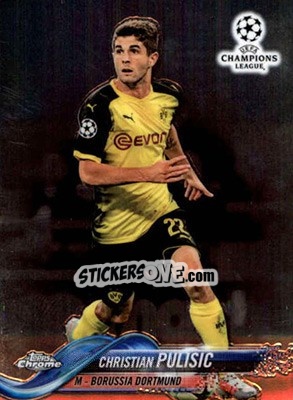 Sticker Christian Pulisic - UEFA Champions League Chrome 2017-2018 - Topps