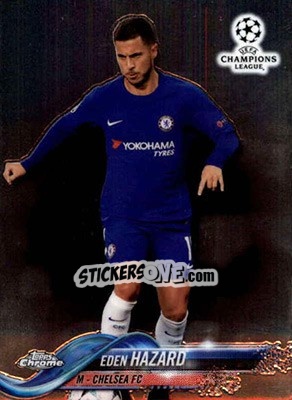 Sticker Eden Hazard - UEFA Champions League Chrome 2017-2018 n. 30 - Topps