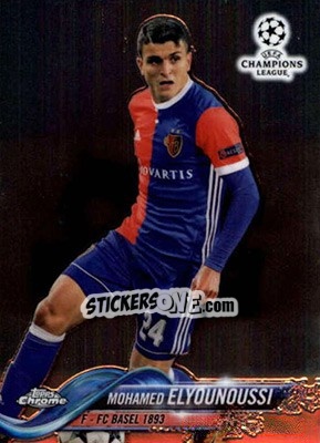 Sticker Mohamed Elyounoussi - UEFA Champions League Chrome 2017-2018 n. 33 - Topps