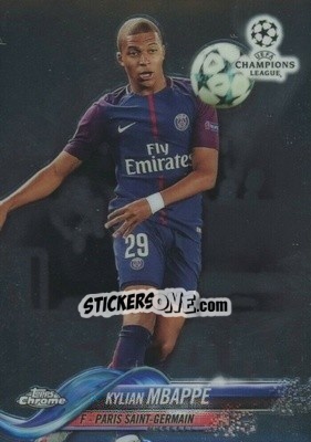 Sticker Kylian Mbappé - UEFA Champions League Chrome 2017-2018 - Topps