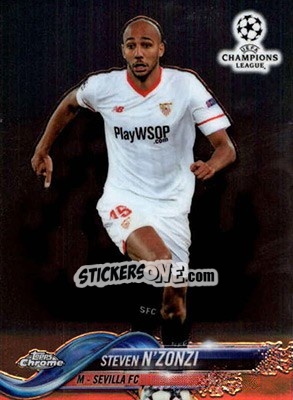 Sticker Steven N'Zonzi - UEFA Champions League Chrome 2017-2018 n. 45 - Topps
