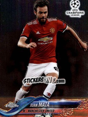 Sticker Juan Mata - UEFA Champions League Chrome 2017-2018 n. 47 - Topps