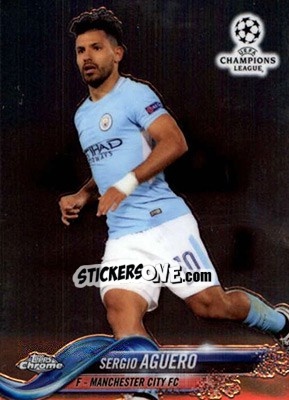 Sticker Sergio Agüero - UEFA Champions League Chrome 2017-2018 n. 48 - Topps