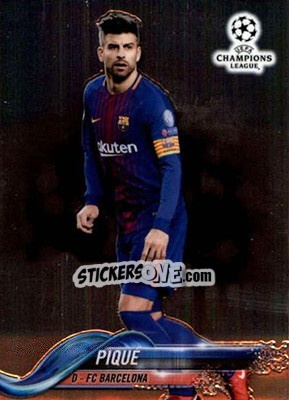 Sticker Piqué - UEFA Champions League Chrome 2017-2018 n. 60 - Topps