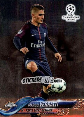 Sticker Marco Verratti - UEFA Champions League Chrome 2017-2018 n. 64 - Topps
