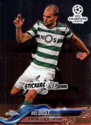 Sticker Bas Dost - UEFA Champions League Chrome 2017-2018 n. 77 - Topps