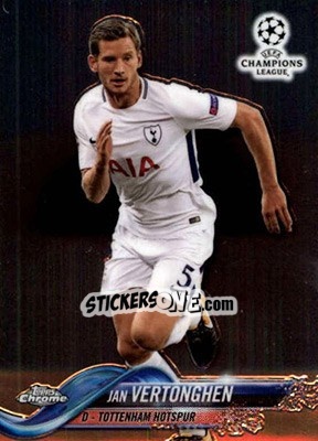 Sticker Jan Vertonghen - UEFA Champions League Chrome 2017-2018 n. 79 - Topps