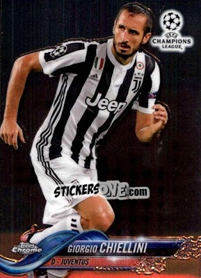 Sticker Giorgio Chiellini - UEFA Champions League Chrome 2017-2018 n. 90 - Topps